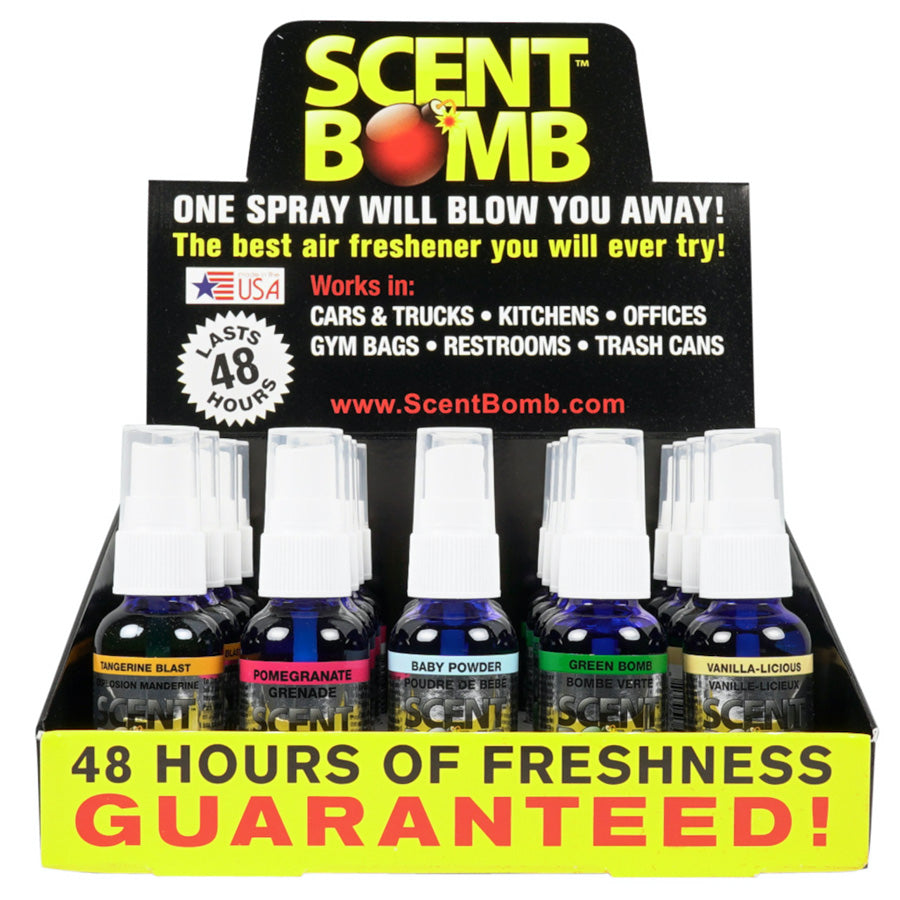 SCENT BOMB Car Air Fresheners AIR FRESHENERS 1 OZ TYPE 1 ASSORTED