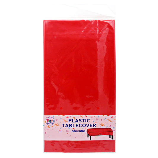 PARTY SOLUTIONS Tableware & Towels TABLE COVER 54 X 108 IN RED
