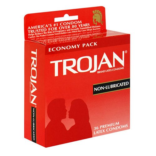 TROJAN Contraception CONDOM 3 CT RED NON-LUBRICATED