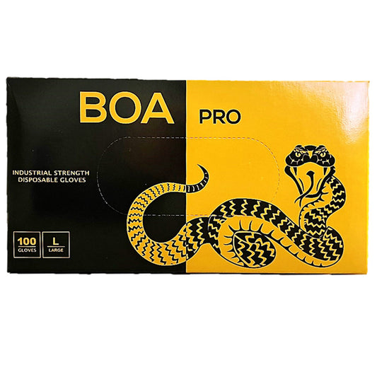 BOA GLOVES 100 CT LARGE BLACK