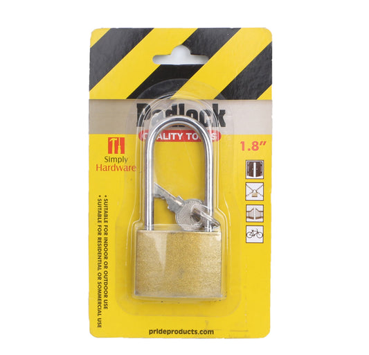 BRASS PADLOCK 1 PK 1.8 IN X 1.4 IN
