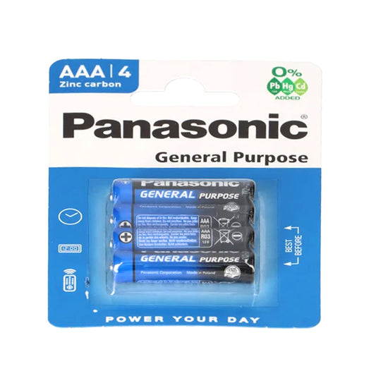 PANASONIC BATTERIES AAA4 GENERAL PURPOSE ZINC CARBON