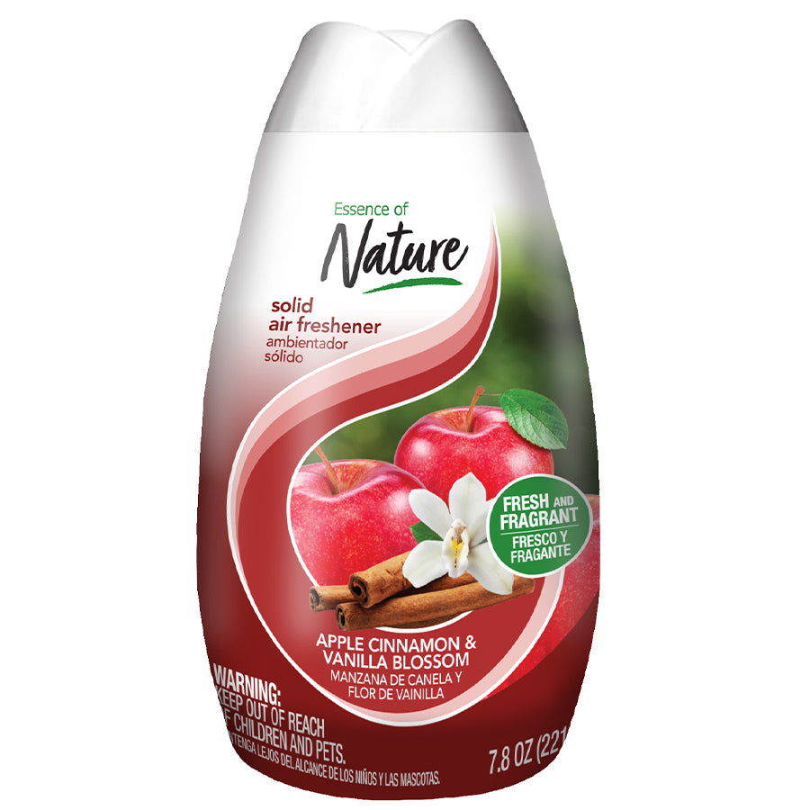 ESSENCE OF NATURE SOLID ADJUSTABLE AIR FRESHENER 7.8 OZ APPLE CINNAMON & VANILLA BLOSSOM 12 CT