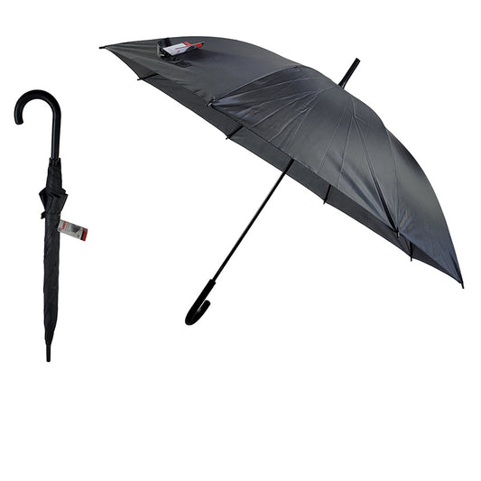 SIMPLY FASHIONABLE UMBRELLA 46 IN STRAIGHT BLACK