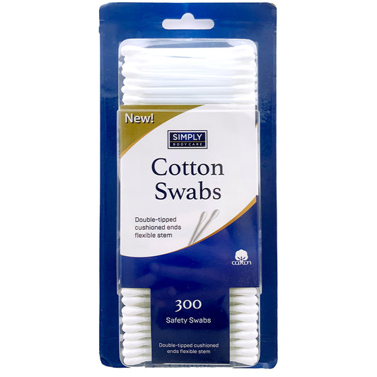 SIMPLY BODYCARE COTTON SWABS 300 CT