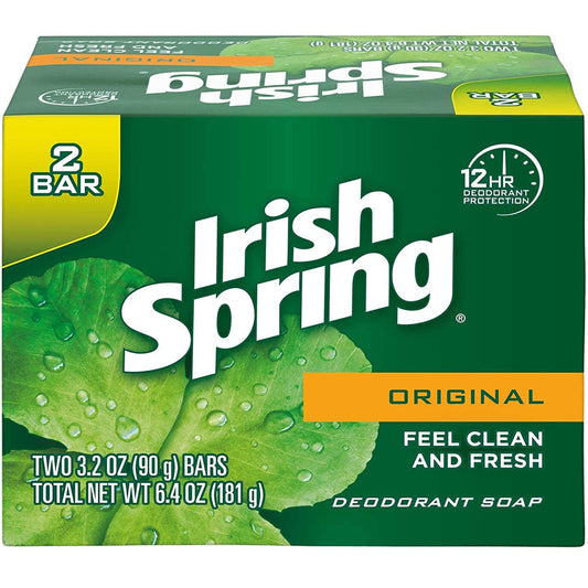 IRISH SPRING BAR SOAP 3.2 OZ 2 PK ORIGINAL
