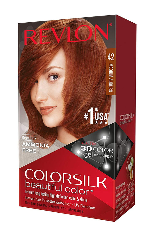 COLOR SILK HAIR COLOR 1 PK #42 MEDIUM AUBURN