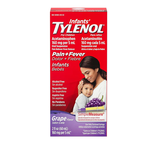 TYLENOL PAIN+FEVER 2 OZ INFANTS GRAPE