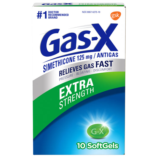 GAS-X SOFT GEL 10 CT EXTRA STRENGTH