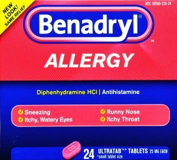 BENADRYL ALLERGY RELIEF 24 CT ULTRA TABS