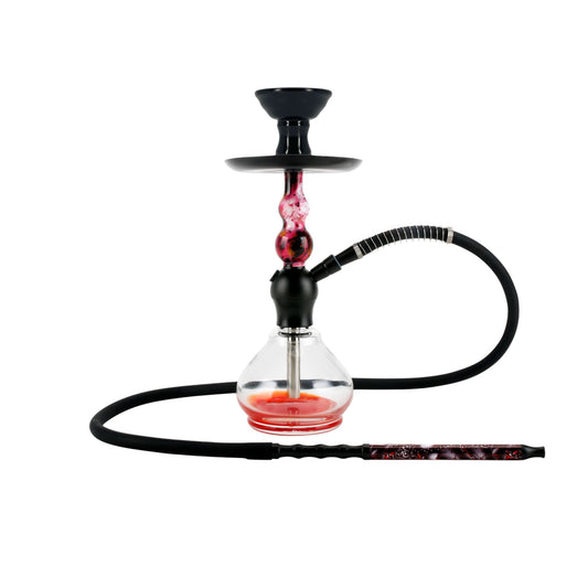 17" Eclipse, 1 Hose, B.Y.O. Hookahs Color Box RED