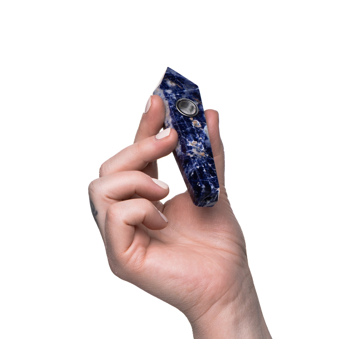 Astral Project Gemstone Pipes Hand Pipe Blue Sodalite