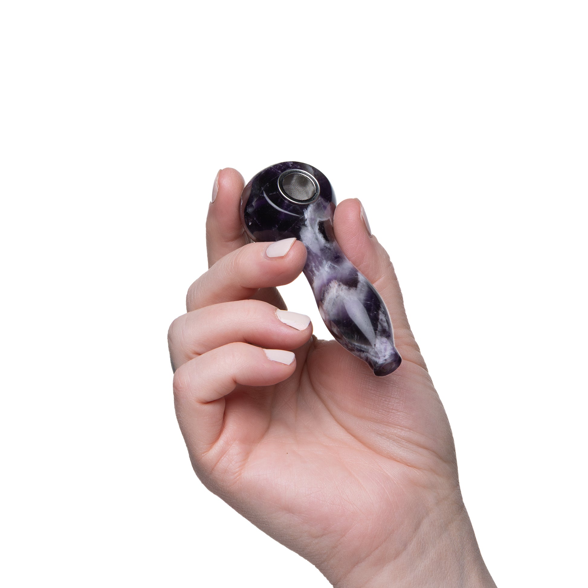 Astral Project Gemstone Spoon Pipes  Hand Pipe Amethyst