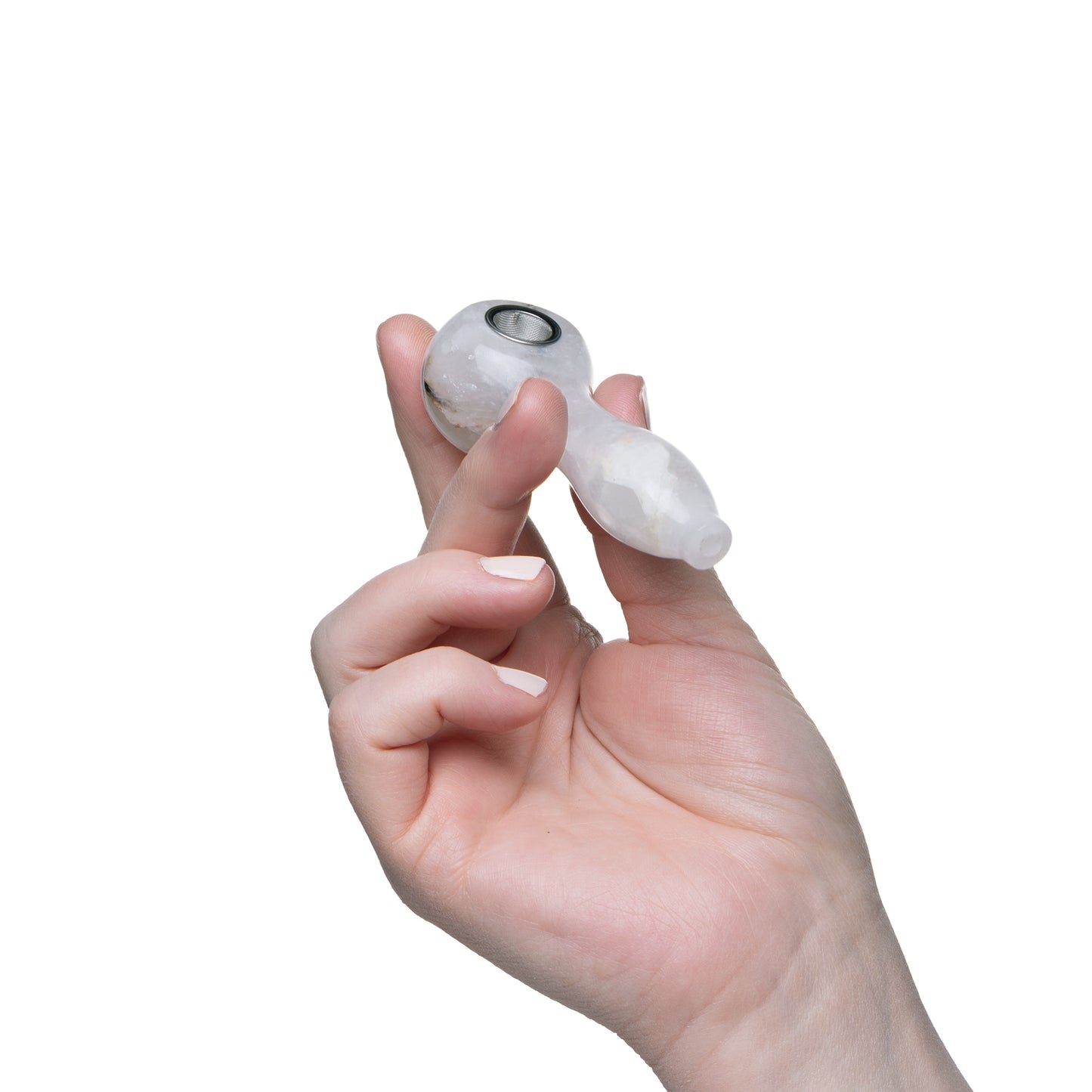 Astral Project Gemstone Spoon Pipes  Hand Pipe Tourmalinated Quartz