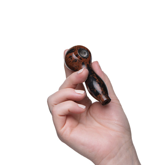 Astral Project Gemstone Spoon Pipes  Hand Pipe Red Obsidian