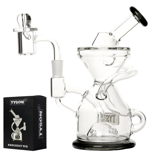 Tyson 2.0 Knockout Dab Rig - Clear - Charcoal