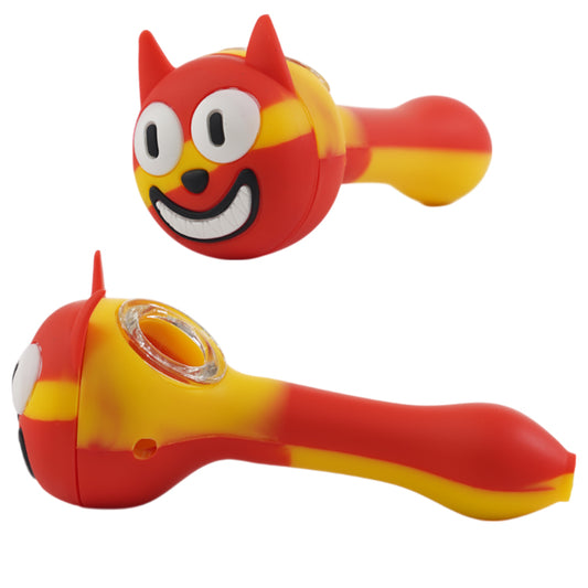 Unbranded Silicone Hand Pipe Clown 4.0"