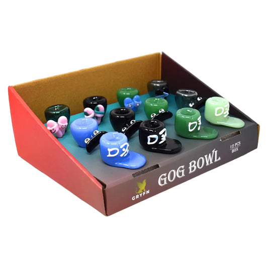 GRYFN 14mm Assorted Color Caps & Kicks Bowl 12Ct Display (BD104)