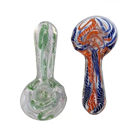 3" Twisted Rod Art Hand Pipe  (Pack of 2) (DJ534)