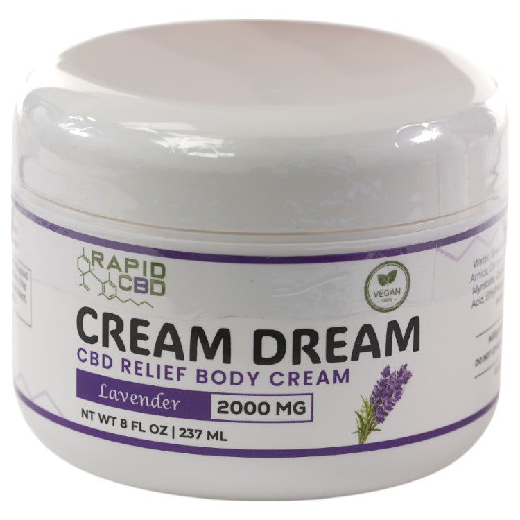 Rapid CBD Cream Dream Body 2000mg (8oz/237ML)