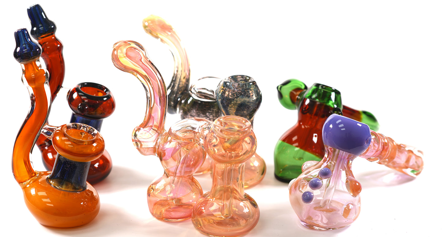 Hand Pipe Deal - AB22 - (Pack of 6) HIGH END DICHRONIC BUBBLER / CHAMBER BUNDLE