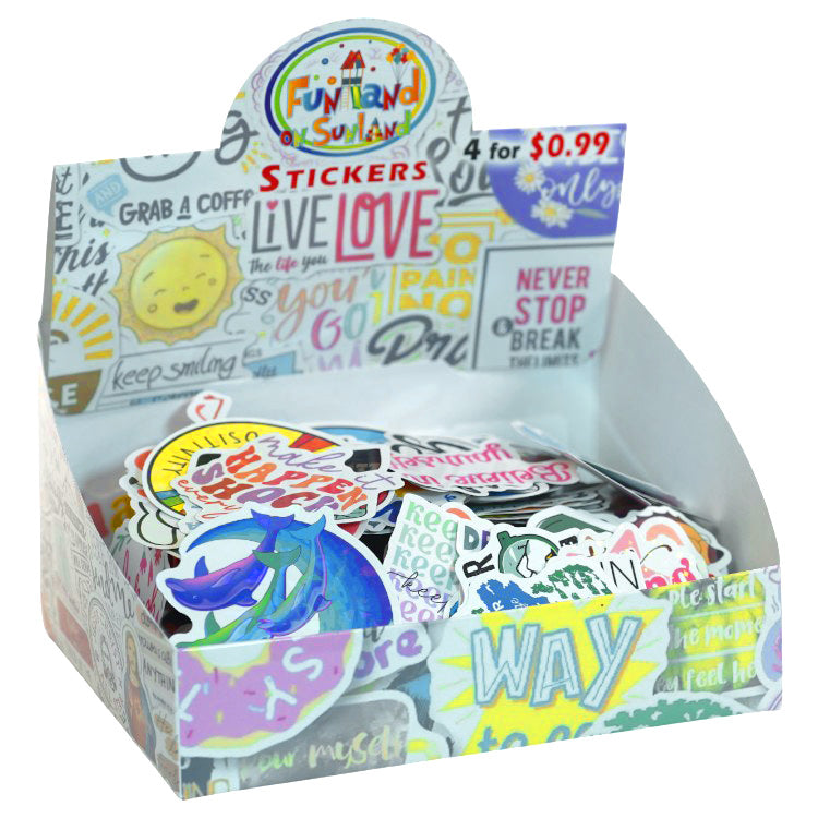 Funland Vinyl Waterproof Stickers (600 per Display) – M Global Distro