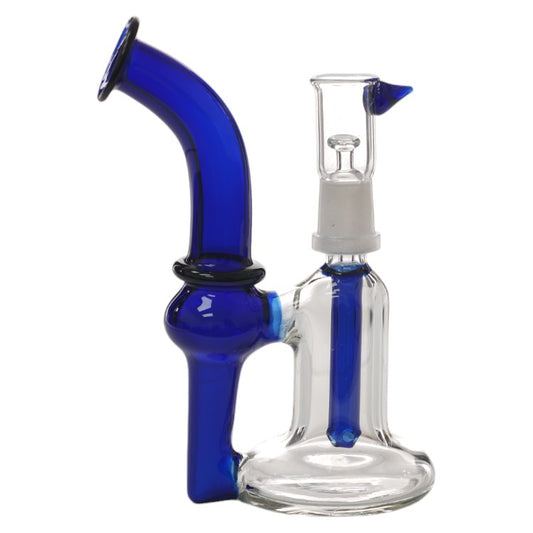 6" Color Stem Recycler Bubbler Hand Pipe with Oil Dome (Pack of 1) (IMB-164)