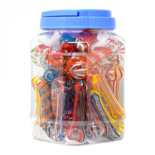 4" Assorted Design Basic Hand Pipe (Pack of 30) (JARHP30)