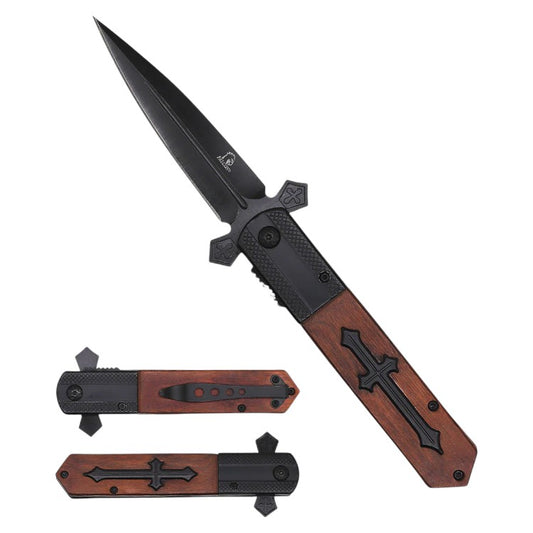 5.0" Faux Marble Handle Assist-Open Folding Pocket Knife KS 3004