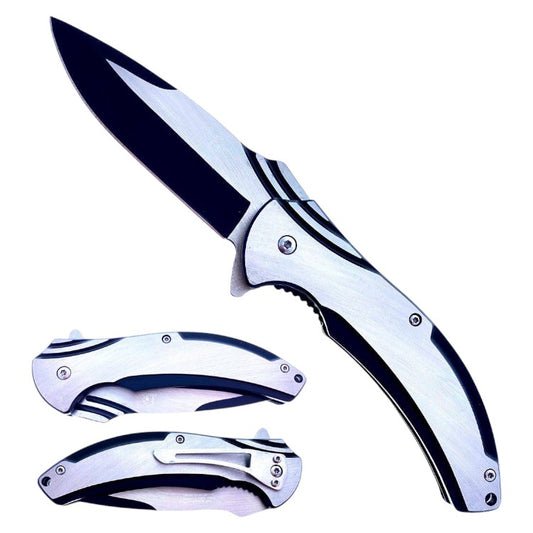 4.75" Titanium & Silver Assist-Open Pocket Knife