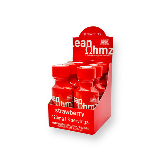 OHMZ LEAN Red 7-Hydroxy Shots Strawberry 120MIT 6ct
