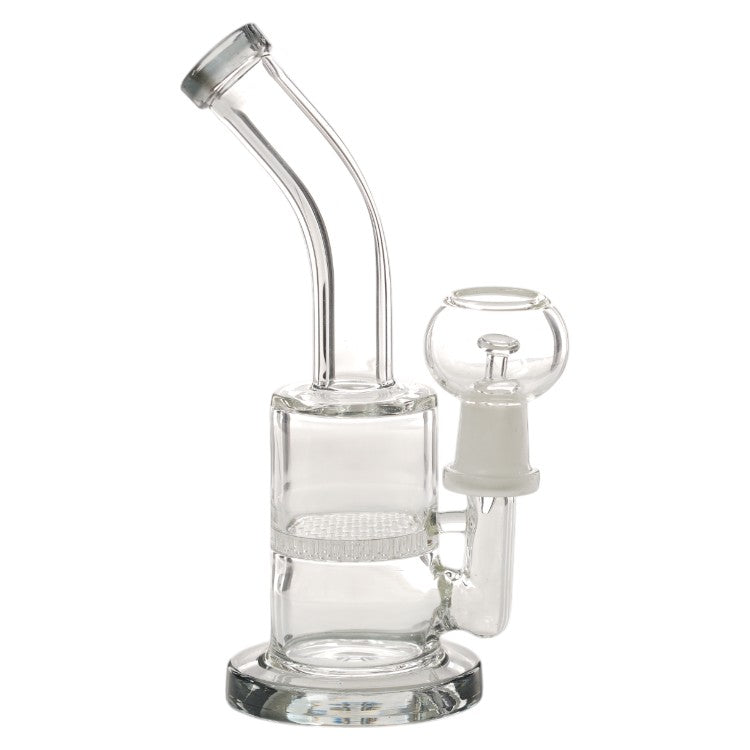 6" Color Trim Honeycomb Perc Water Pipe with Oil Dome (MIP602(O))
