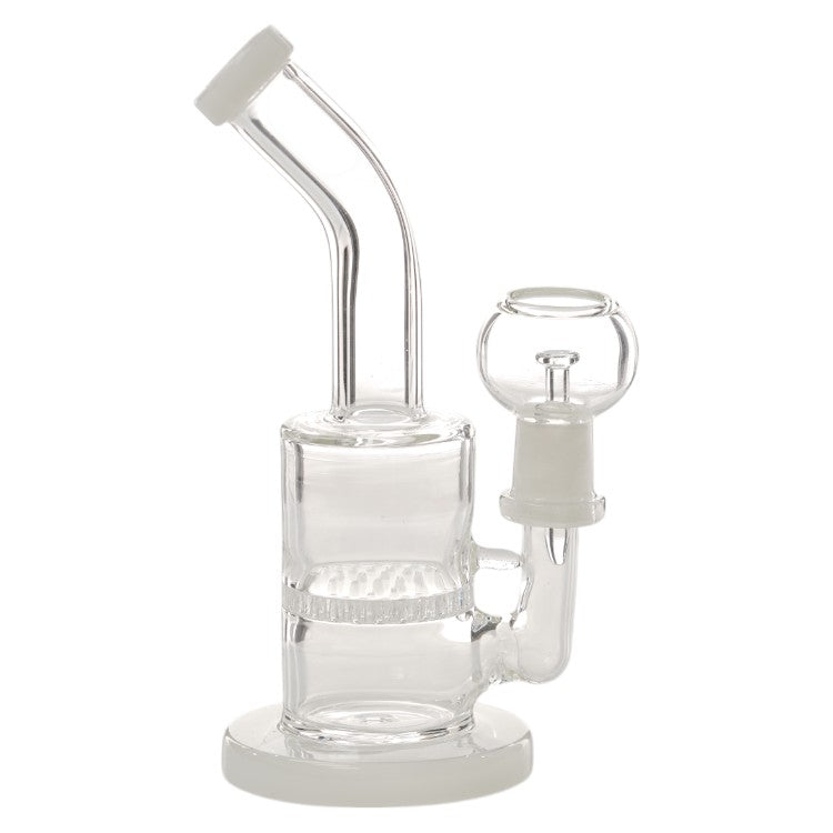 6" Color Trim Honeycomb Perc Water Pipe with Oil Dome (MIP602(O))