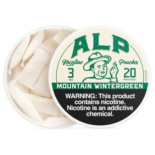 ALP Nicotine Pouches 3mg Mountain Wintergreen 20/5ct (CA OTP Tax Paid)