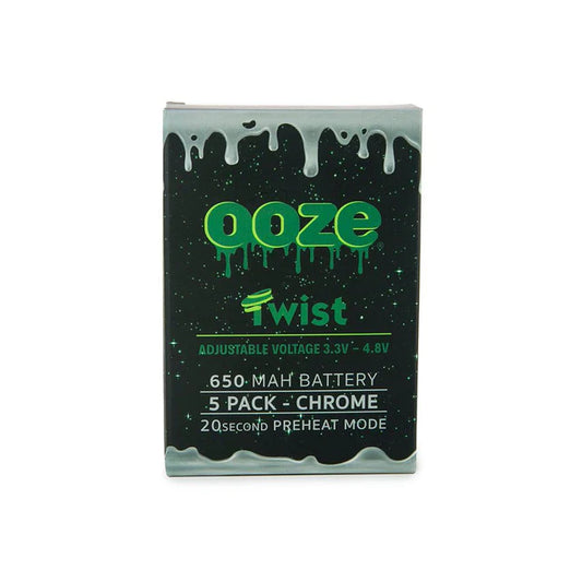 OOZE Twist Battery 650mAh 5-Pack Chrome 1ct