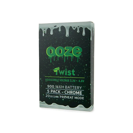 OOZE Twist Battery 900mAh 5-Pack Chrome 1ct