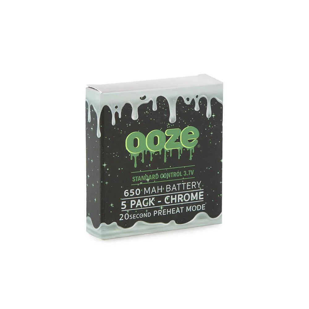 OOZE Standard Battery 650mAh 5-Pack Chrome 1ct