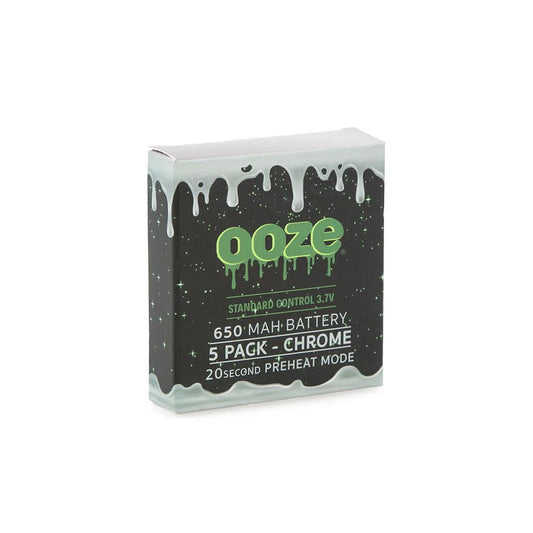 OOZE Standard Battery 650mAh 5-Pack Chrome 1ct