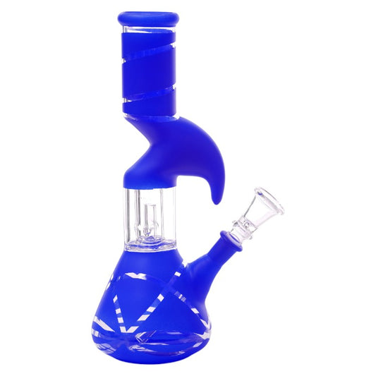 10" Frosted Color Zong Perc Water Pipe (PCL285)