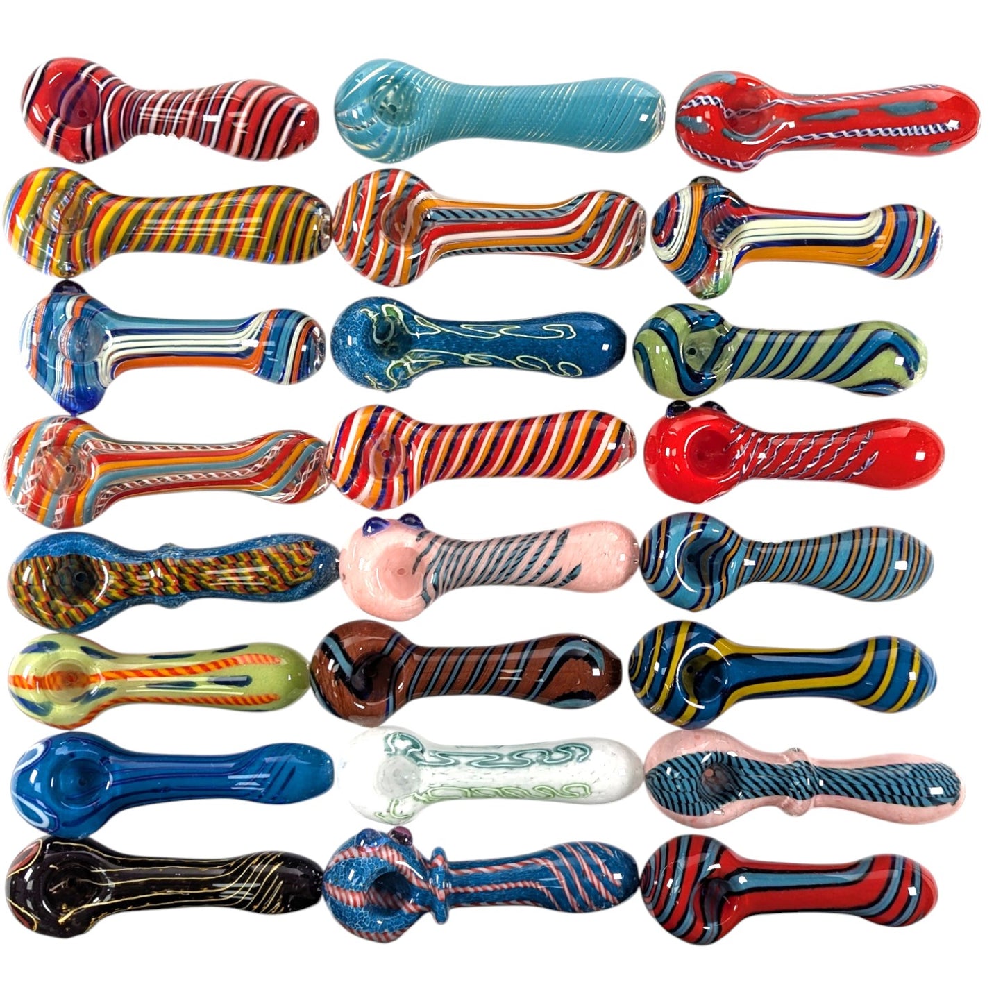 Hand Pipe Deal - AB12 - (Pack of 24) BUNDLE 4.5"-5"-90-100Gr COLORFUL HAND PIPE