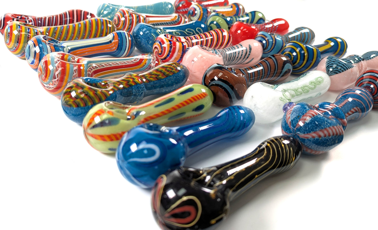 Hand Pipe Deal - AB12 - (Pack of 24) BUNDLE 4.5"-5"-90-100Gr COLORFUL HAND PIPE