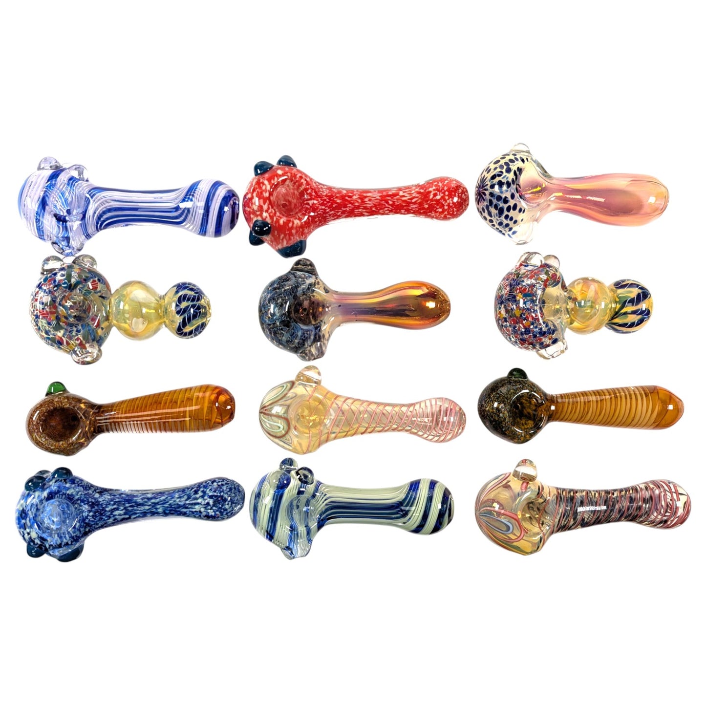 Hand Pipe Deal - AB13 - (Pack of 12) BUNDLE 4"-5" MULTICOLOR ART PIPE