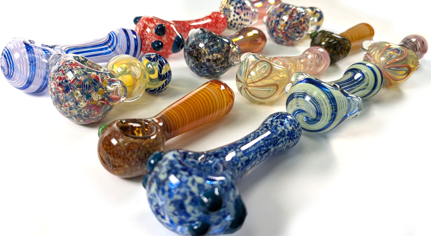 Hand Pipe Deal - AB13 - (Pack of 12) BUNDLE 4"-5" MULTICOLOR ART PIPE