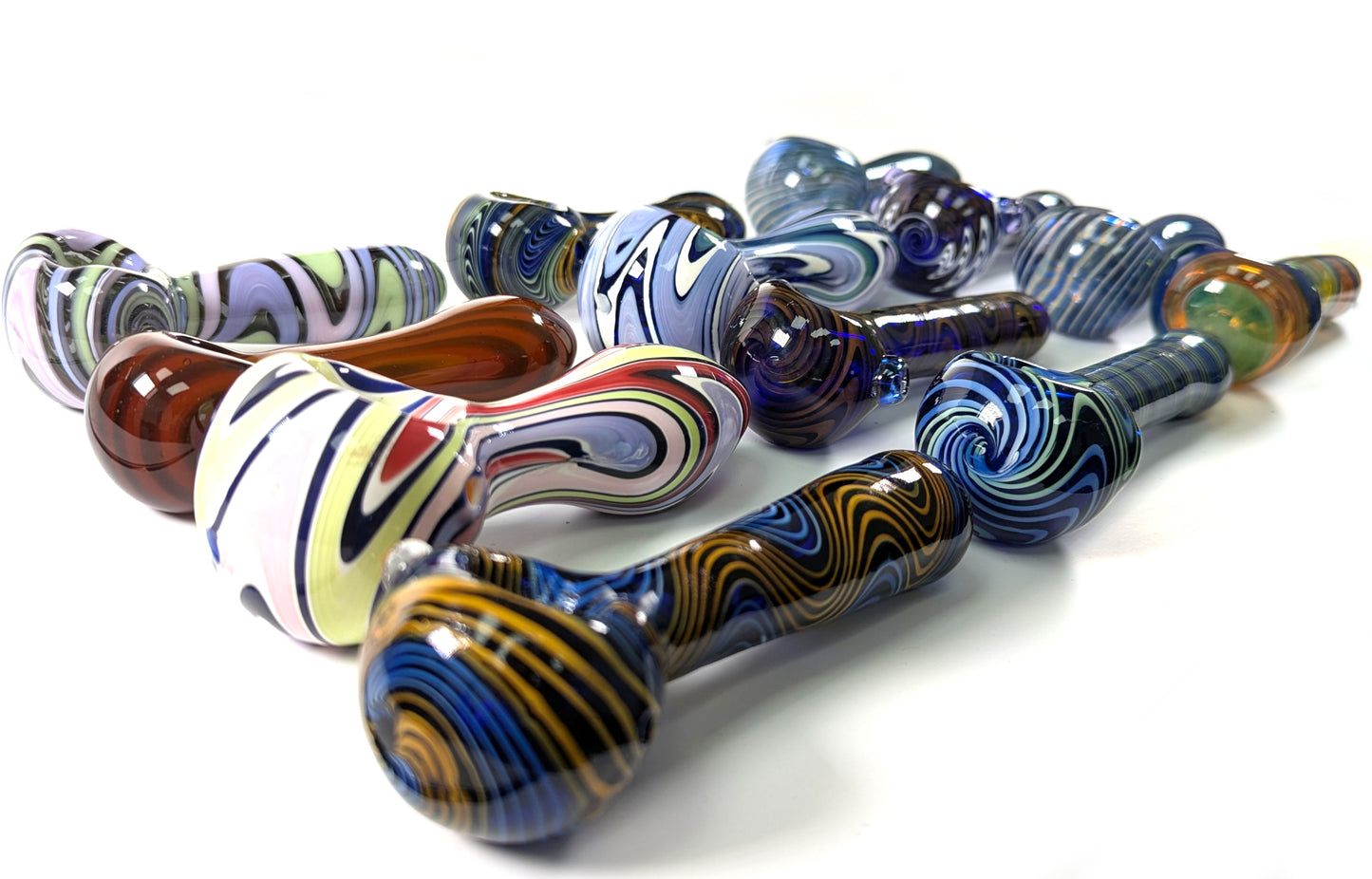 Hand Pipe Deal - AB16 - (Pack of 12) BUNDLE 4.5"/5" WIGWAG ART DELUXE PIPE