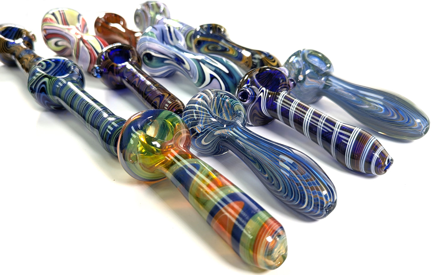 Hand Pipe Deal - AB16 - (Pack of 12) BUNDLE 4.5"/5" WIGWAG ART DELUXE PIPE