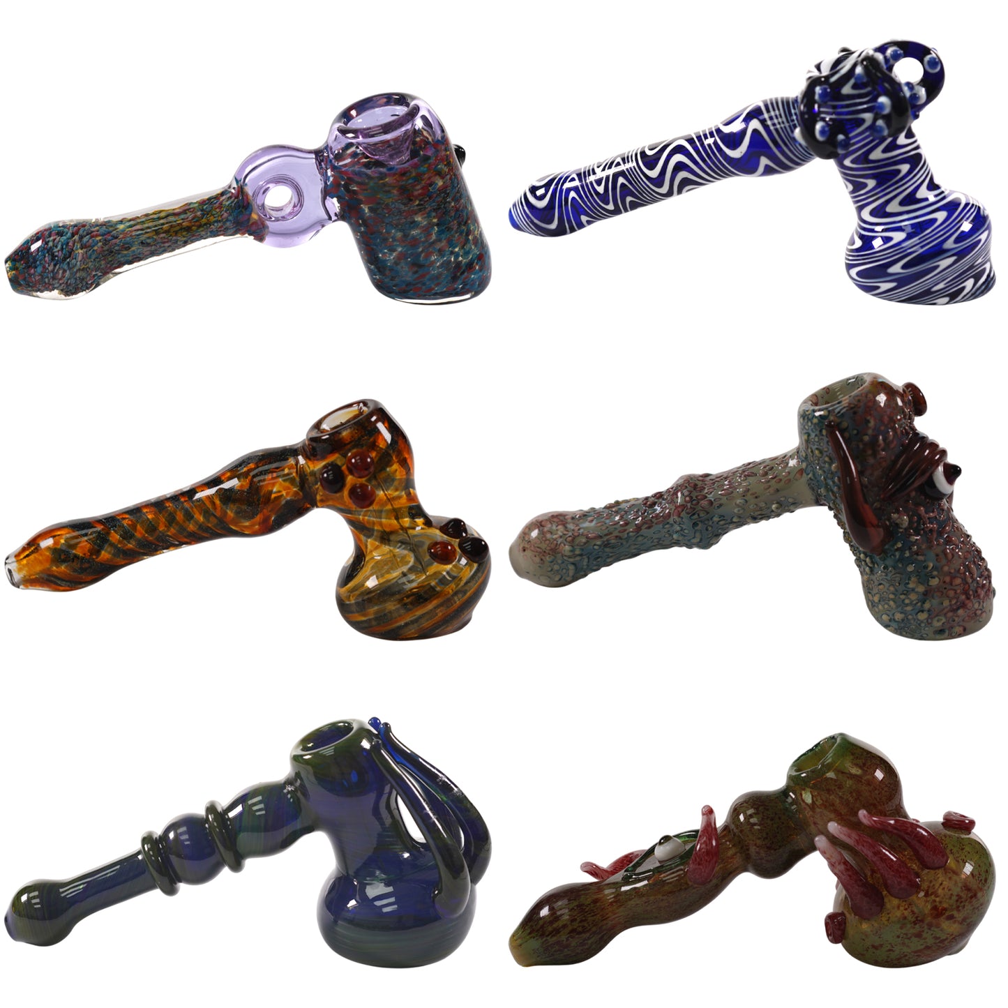Hand Pipe Deal - AB20 - (Pack of 6) BUNDLE 7"/7.5" BIG BUBBLER