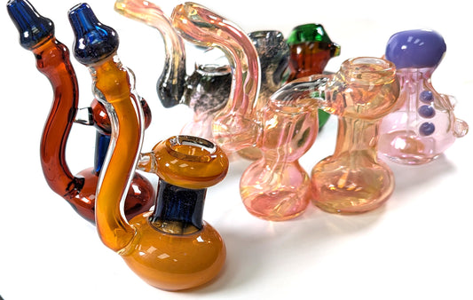 Hand Pipe Deal - AB22 - (Pack of 6) HIGH END DICHRONIC BUBBLER / CHAMBER BUNDLE