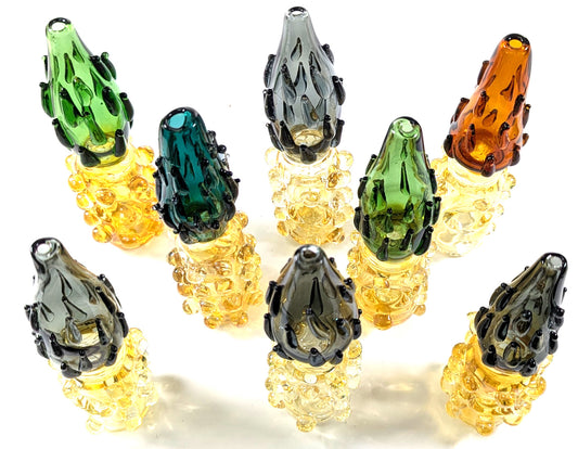 6" Assorted Color Pineapple Shape Hand Pipe (Pack of 8) (PA8CTJAR)