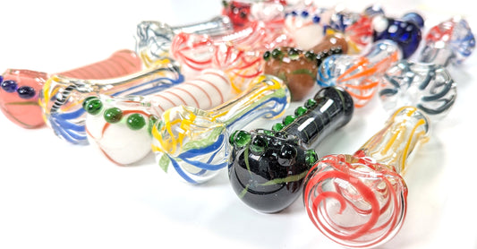 4" Assorted Design Basic Hand Pipe (Pack of 30) (JARHP30)