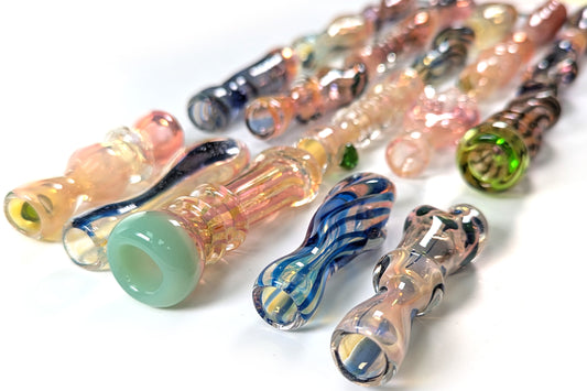 US-Made Assorted Fumed Design Chillum Hand Pipe (Pack of 20) (JAR20RKP-4)
